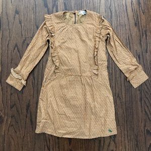NWT Bleu Comme Gris Mustard Ruffle Dress